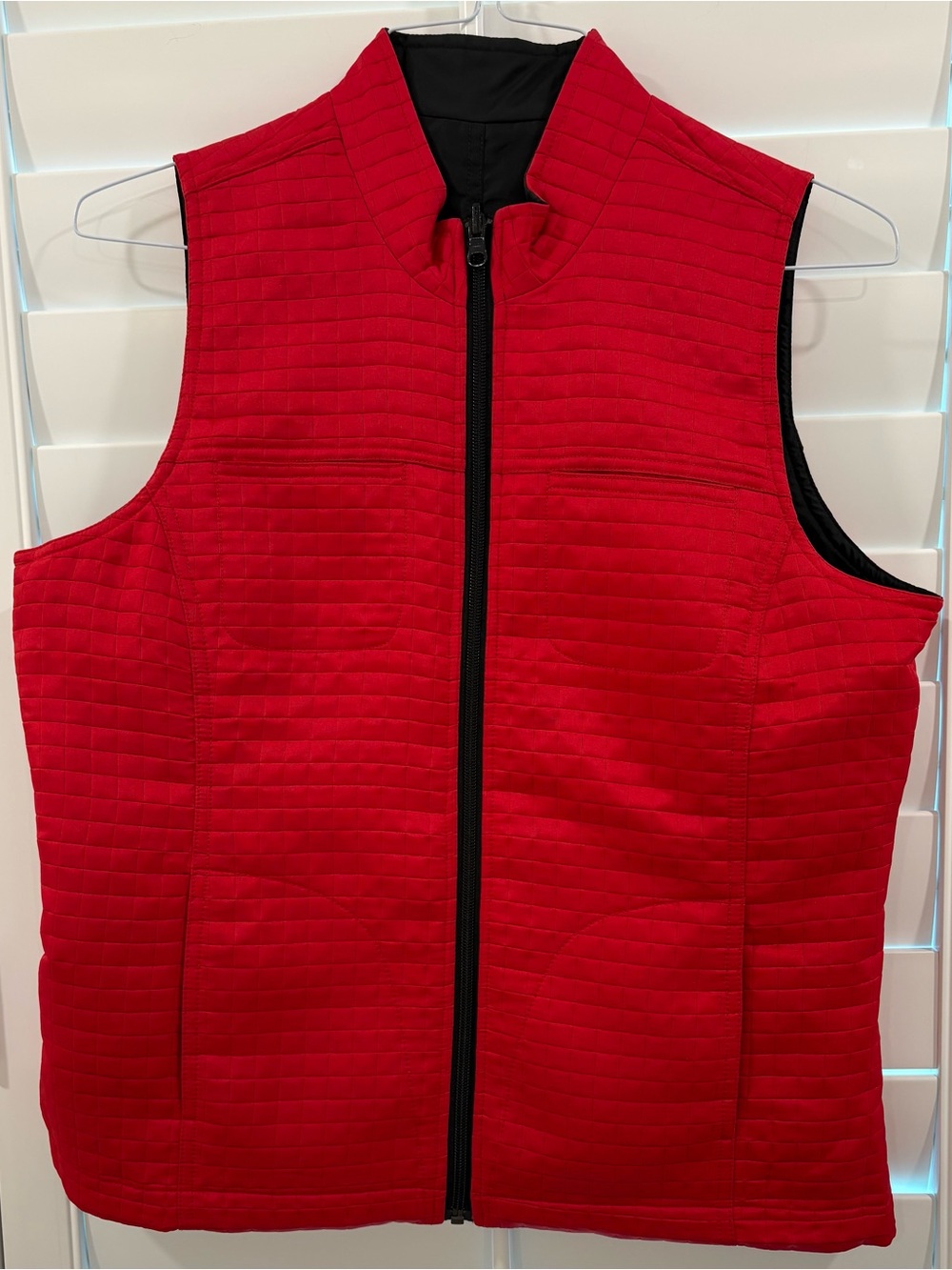 Red Quilted Vest Jacket - Unbranded